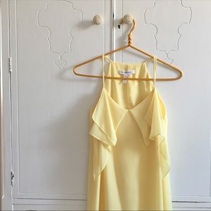 BCBGeneration Light Yellow Flutter Dress